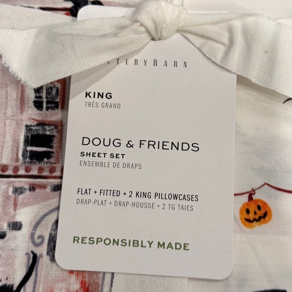 Halloween Doug & Friends King Sheet Set - PB - Picture 3 of 4